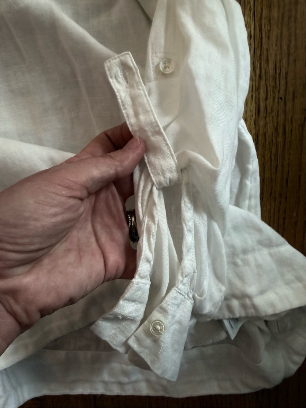 J. Jill White Linen Button-Front Shirt - Picture 5 of 5